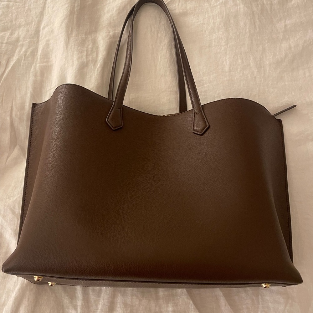Quince Triple Compartment Shopper Tote NWOT
